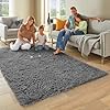 Ophanie Area Rugs for Bedroom Living Room, Grey Fluffy Fuzzy Shag Shaggy Soft Plush Carpet, 4x6 Indoor Floor Gray Rug for Kids Home Dorm Decor Aesthetic