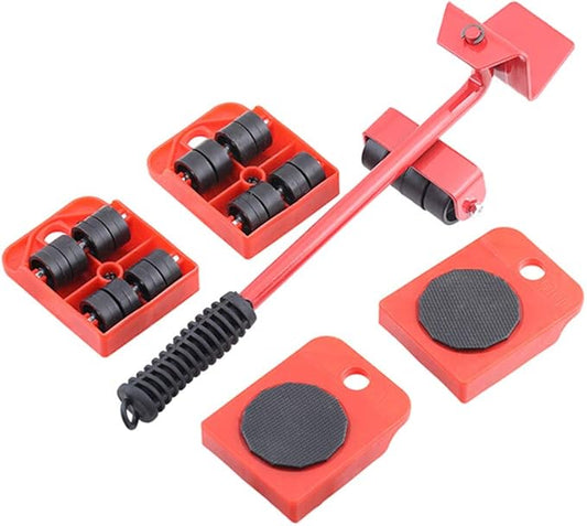 Mr Hercules Furniture Lift Mover Tool Set,Furniture Lifter Tool with Lifting Lever & 4 Wheels,Heavy Furniture Moving Sliders Appliance Rollers Heavy Duty Mover Dolly Sliders Tool Furniture Lifter