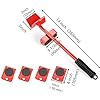 Mr Hercules Furniture Lift Mover Tool Set,Furniture Lifter Tool with Lifting Lever & 4 Wheels,Heavy Furniture Moving Sliders Appliance Rollers Heavy Duty Mover Dolly Sliders Tool Furniture Lifter