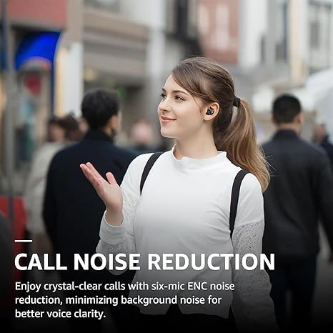 TOZO Hybrid Active Noise Cancelling Wireless Earbuds, 6 Mics ENC Clear Call, IPX8 Waterproof, in Ear Bluetooth 5.3 Headphones Stereo Bass Ear Buds 59H Playtime with LED Display 32 EQs via APP
