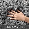 Ophanie Area Rugs for Bedroom Living Room, Grey Fluffy Fuzzy Shag Shaggy Soft Plush Carpet, 4x6 Indoor Floor Gray Rug for Kids Home Dorm Decor Aesthetic